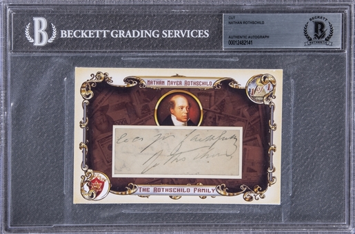 Nathan Mayer Rothschild (18th-19th Century Financier) Cut Signature Card - Beckett